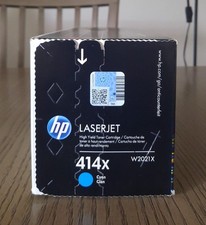 HP 414X High Yield Cyan Original LaserJet Toner Cartridge, 6,000 pages, W2021X