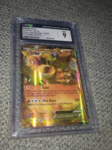 Charizard Cgc 9 2014 Black Star Promo EX Power Trio Tin Holo XY29