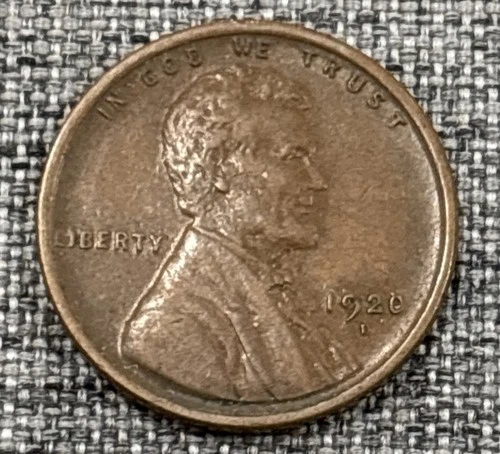 1920 D Lincoln cent VF +