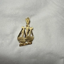 14 KT GOLD   ZODIAC LIBRA  