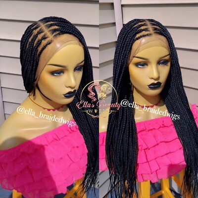 Braids wig available for same day shipping Ships Next Day (2-3 Days Mail) Full Lace Knotless Braided  main image 3