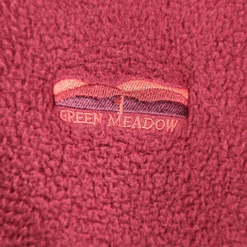 Suéter Pullover Divots Green Meadows Golf 1/2 Cremallera Para Hombres XL Borgoña Polar Polar Polar Polar Foto 3 de 4