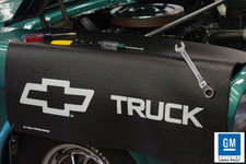 Black Fender Gripper Protective Cover Cushion W Bowtie Chevy Truck Script