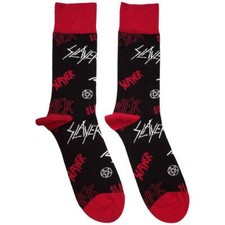 SLAYER Logos Pattern Socks Black New