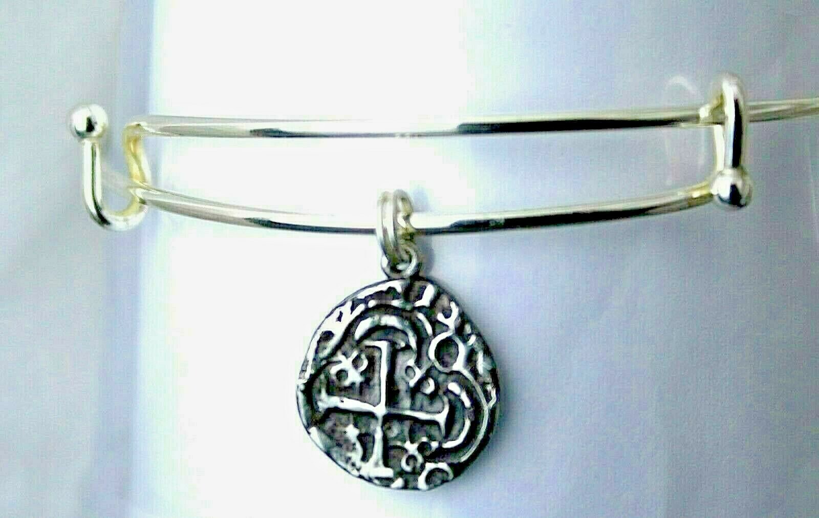 Bangle Adjustable Atocha Coin 925 Silver Coin Treasure Shipwreck Jewelry-image