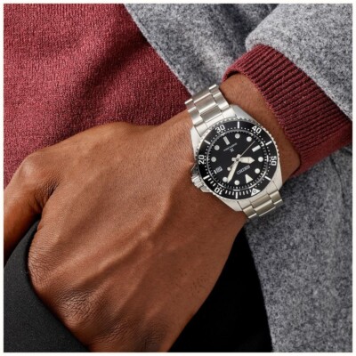 Seiko Prospex Diver Scuba Solar Men's Watch Metal Strap - SNE597