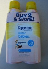Coppertone Water BABIES Sunscreen Spray SPF 50, Twin Pack 6 Oz Each SEALED 2021
