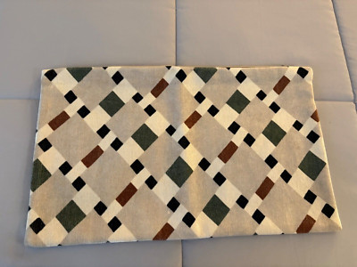 West Elm Cotton Abstract Triangle/Square  Design rectangular Pillow Cover 12x21 