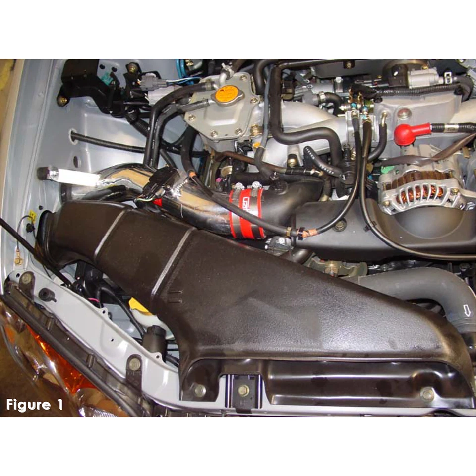 Entrada de aire frío de aluminio Injen RD1200P para Subaru Impreza WRX STi 2002-2007 2,5 L Foto 4 de 4