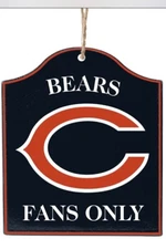 Boelter Brands NFL Chicago Bears Wooden Fan Sign Ornament