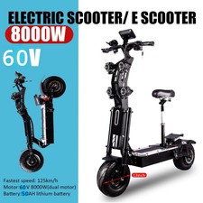 8000W Foldable Dual Motor Strong Power Electric Scooter 60V/50AH Fast speed New