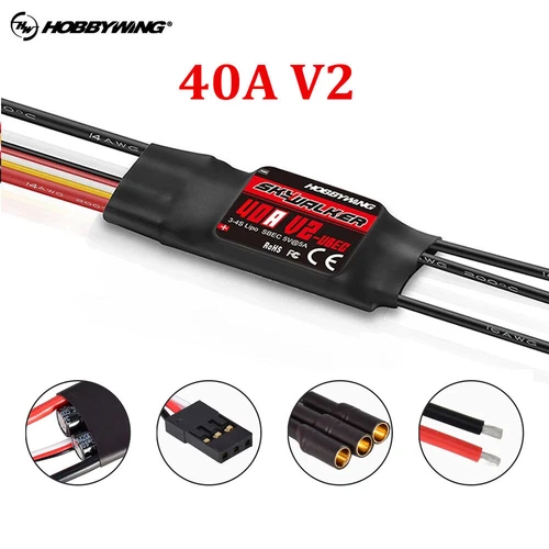 Hobbywing Skywalker 30A 40A 50A 60A 80A V2 ESC 3-6S Speed Control for RC Model - Picture 23 of 26