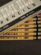 Vintage Pencils 498 Semi Hex 10 General’s Sharpened Includes Box USA!