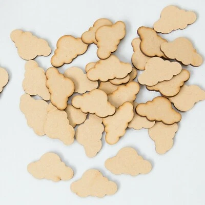 CLOUDS Wooden MDF Shape 3mm Craft Shape Tags Embellishments Decoration Cards