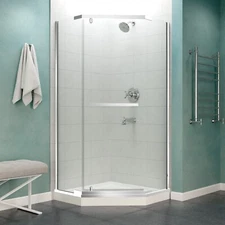 36 x 72 ANZZI Castle SD-AZ056-01CH Frameless Pivot Shower Enclosure Chrome