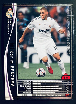2009-10 Panini WCCF Karim Benzema Black first Real Madrid Champions League card