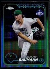 2024 Topps Chrome Garrett Baumann #PDC -4 Pro Debut Green Jackets 