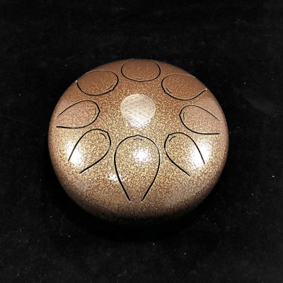 8 Inches WUYOU Steel Tongue Drum Handpan Yoga Chakra Zen handpan Drum Brown