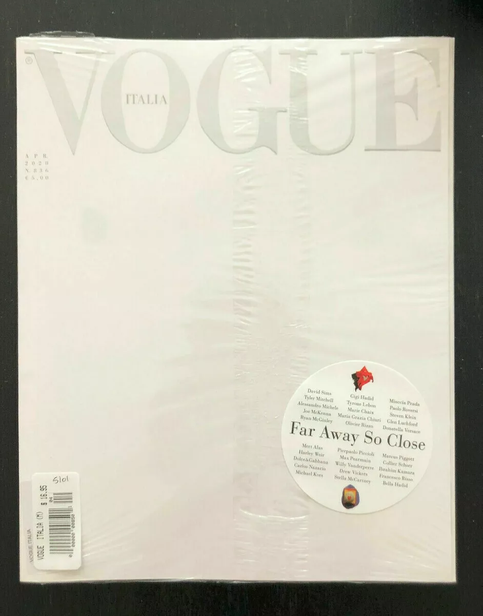 Vogue Italia Magazine April 2020 White Cover ISSUE Far Away So Close Project NEW
