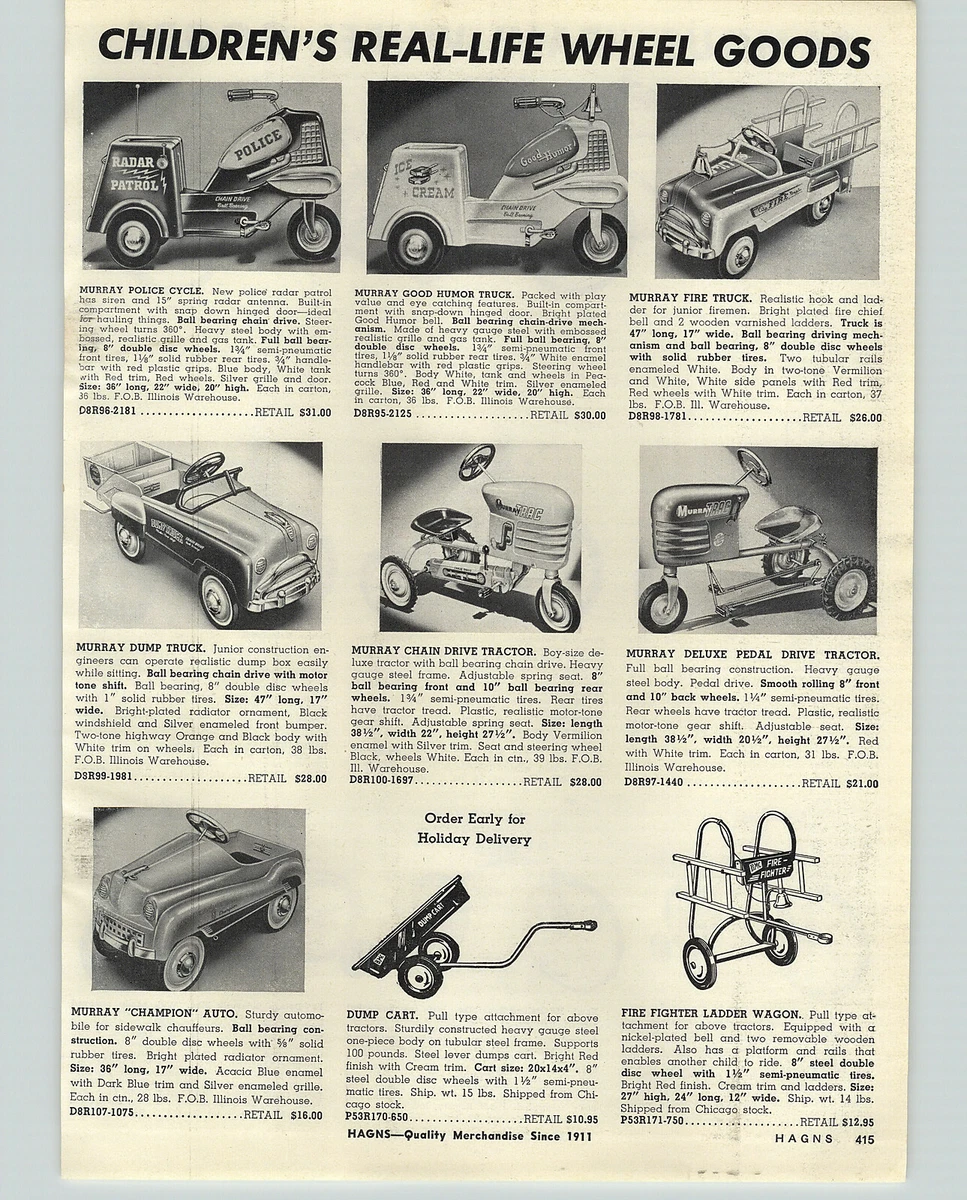 Good humor hotsell pedal car