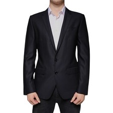 DOLCE & GABBANA Blazer Black Wool Single Breasted Dress Coat IT48/US38/M 2200usd