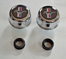 Chrome Valve Cover Breathers Grommets Ford Mustang Black New Set 4 Pieces Chrome Valve Cover Breathers Grommets Ford Mustang Black New Set 4 Pieces