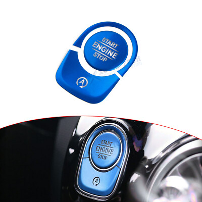 Blue Alloy Engine Start Push Button Switch Trim For Mercedes W177 C118 X247 H247