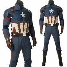 Captain America Costume Cosplay Full Dress Ad...