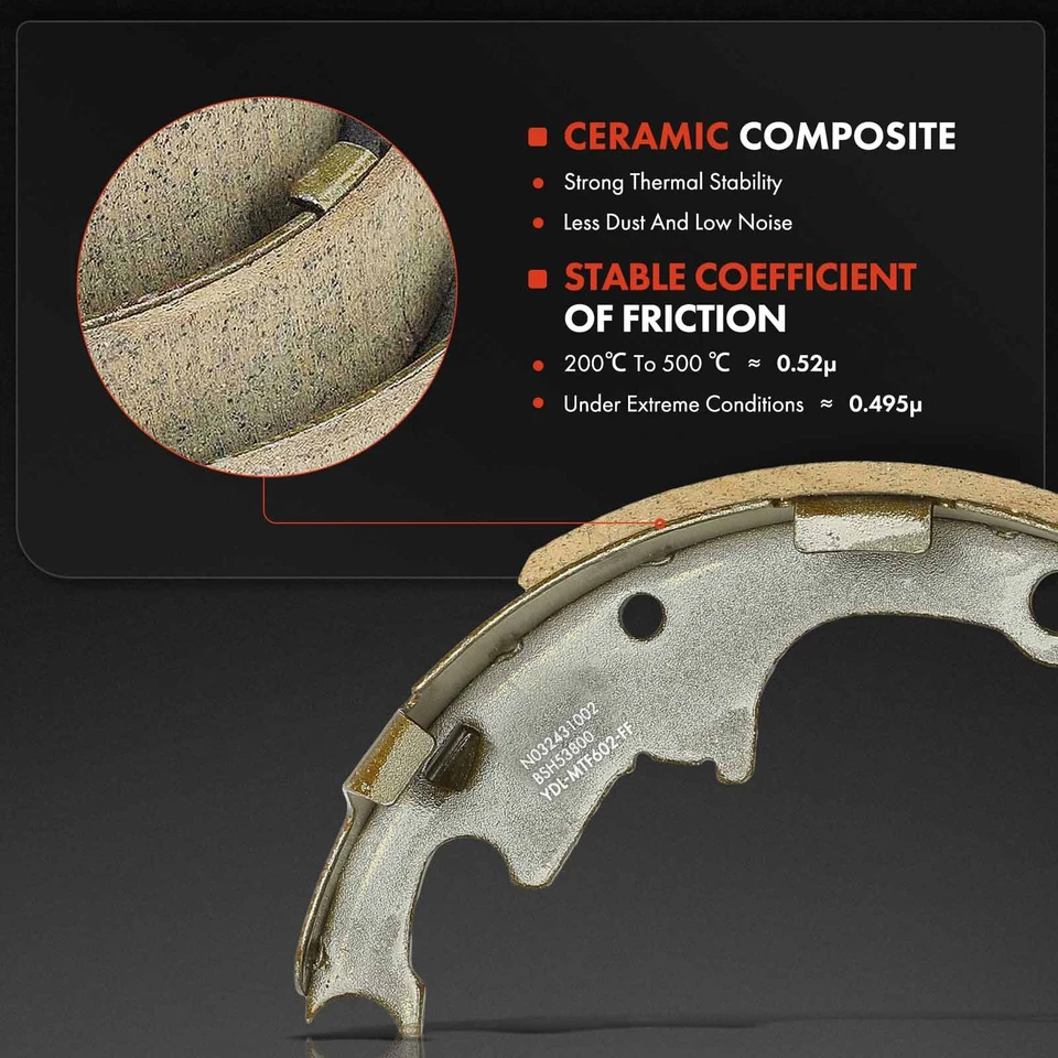 Tambores de freno traseros + zapatas de freno de cerámica para Jeep Cherokee 1990-2001 Comanche TJ Foto 4 de 4