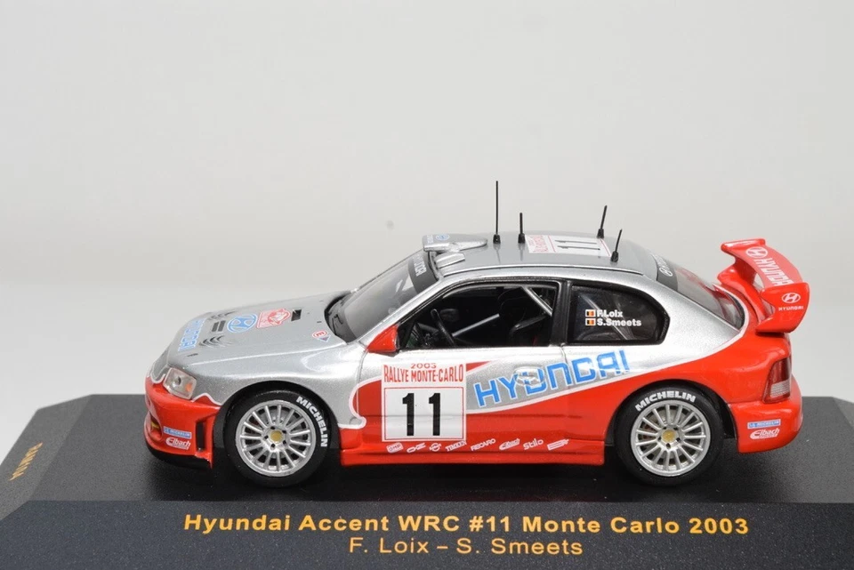 B21 1:43 IXO RAM104 HYUNDAI ACCENT WRC #11 MONTE CARLO РАЛЛИ 2003 LOIX SMEETS MB - Изображение 3 из 4
