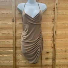 Femme luxe ruched strappy bodycon dress 8 brand new