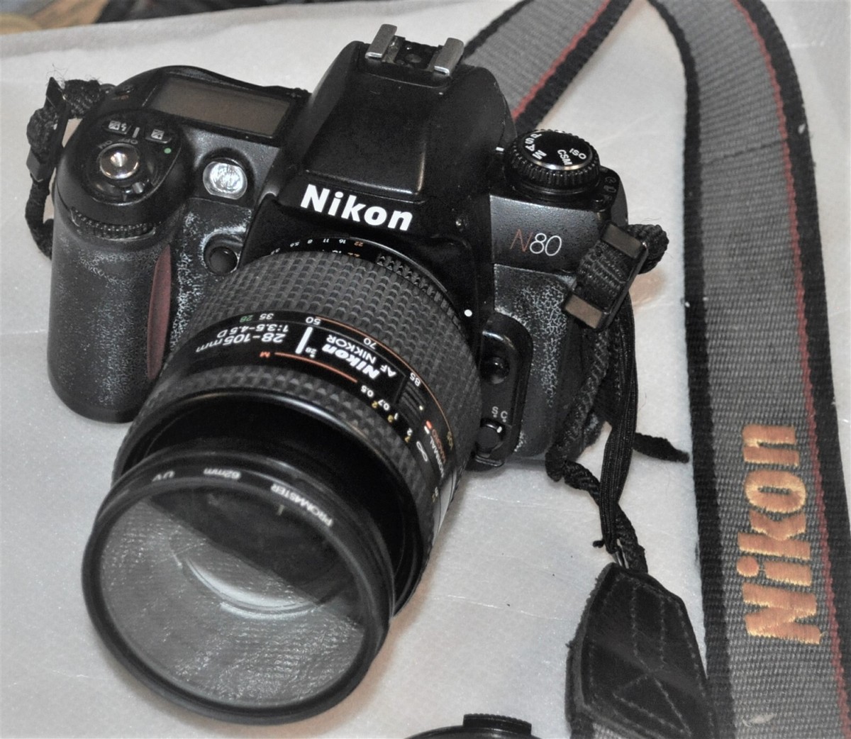 NIKON N80 35MM CAMERA VINTAGE NIKKOR 28-105mm LENS MOTOR DRIVE