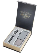 Parker Ingenuity Black Rubber Large 5th Technology Pen & Pouch  In Box 2010770
