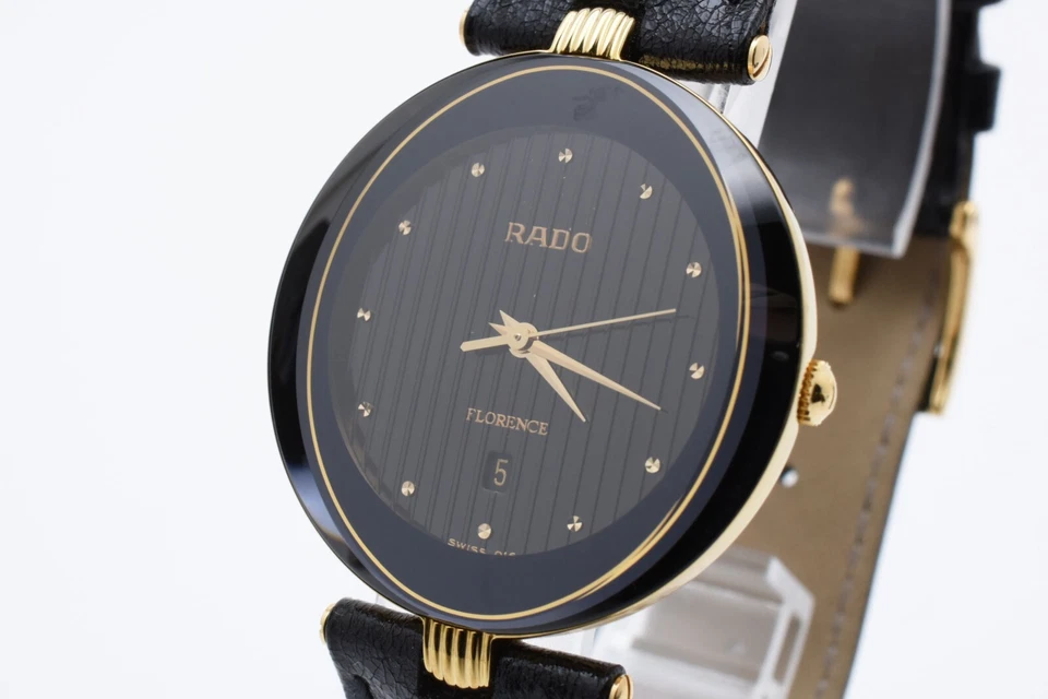 [N COMO NUEVO/Caja, Papel] Reloj Unisex RADO Florence 152.3694.2 Cuarzo Negro JAPÓN Foto 3 de 4