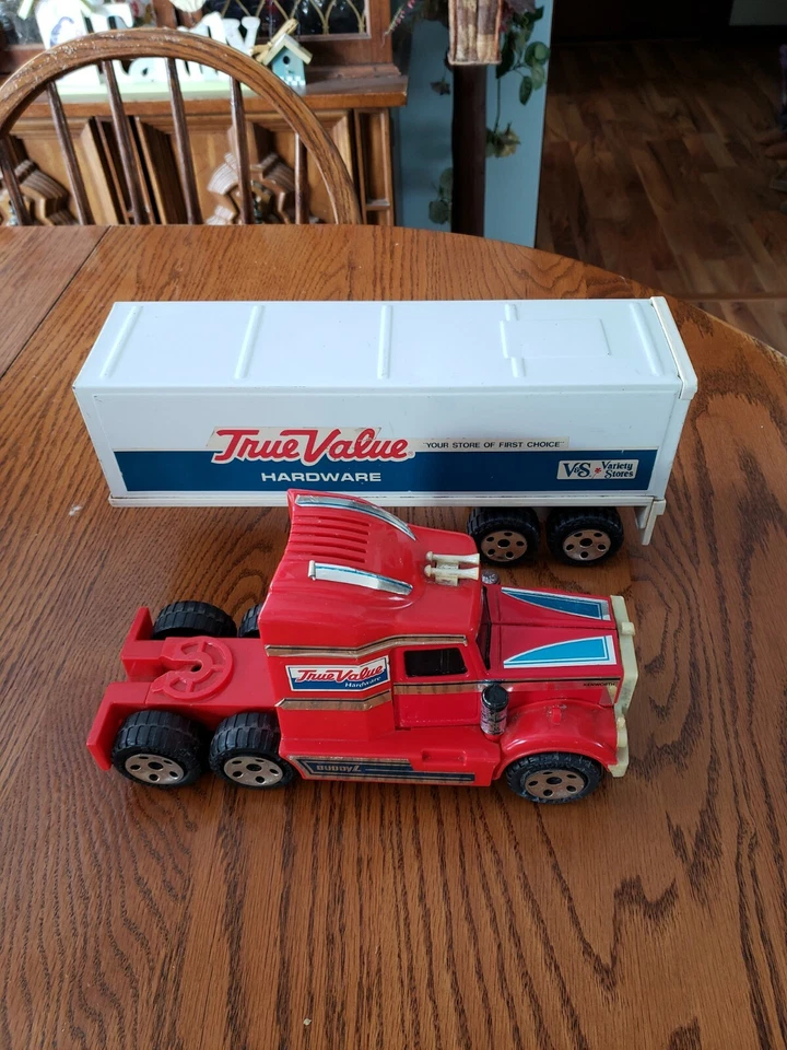  ВИНТАЖНЫЙ 1989 BUDDY L TRUE VALUE HARDWARE 10 КОЛЕС ИГРУШКА KENWORTH ПОЛУПРИЦЕП  - Изображение 3 из 4