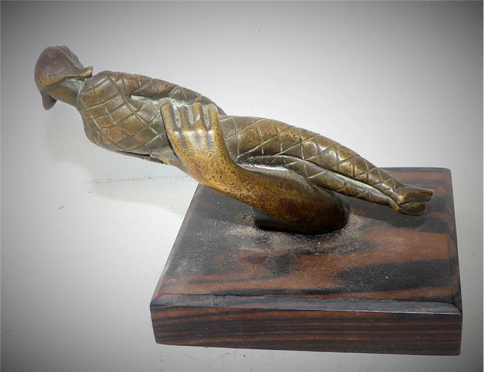 ARLEQUIN SCULPTURE EN BRONZE ET SOCLE BOIS  - Photo 2/4