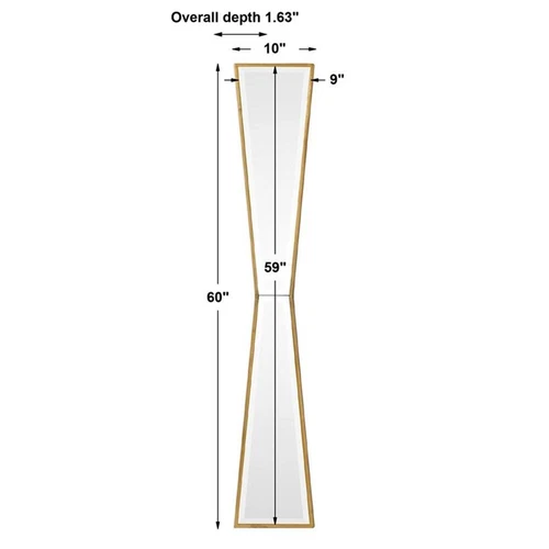 Uttermost Corbata Contemporary MDF Wood Decorative Mirror in Gold - Picture 6 of 6