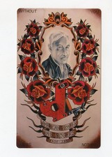 original vintage sailor paul rogers machine tattoo sticker tattooing card 3x5