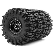 1.9 Beadlock Wheels And Tires 120mm Tall Soft Sticky 1.9 Mud Slingers T8 Tire...
