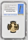 2026 W $10 Gold American Eagle 1/4 oz Proof Coin NGC PF70 First Day of Issue