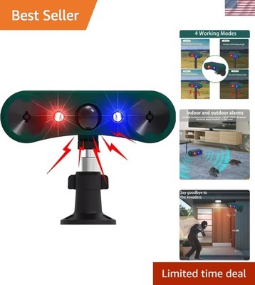 129dB Infrared Motion Detector Alarm with Solar Power - Versatile Security