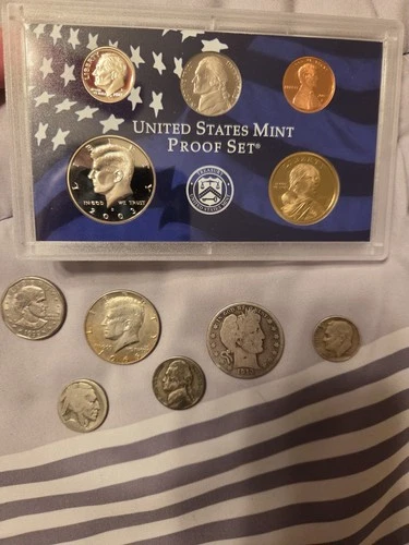 1913 Morgan Silver Half Dollar 6 Coin Various Lot Plus 2003 Proof Set