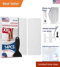 Gecork XXL Bathtub Non Slip Stickers with Strong Adhesive, Widen  Invisible ant