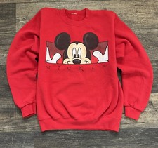 Vintage 90s The Disney Catalog Mickey Mouse Red Sweatshirt Adult Size Large
