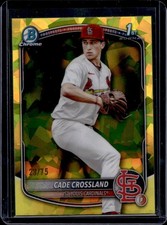 2025 Bowman Draft Sapphire Cade Crossland Chrome Yellow Refractor 1st #/75