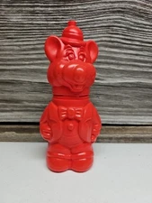 Vintage 1994 Showbiz Pizza Time Chuck E Cheese Shaped Red Plastic Drink Bottle