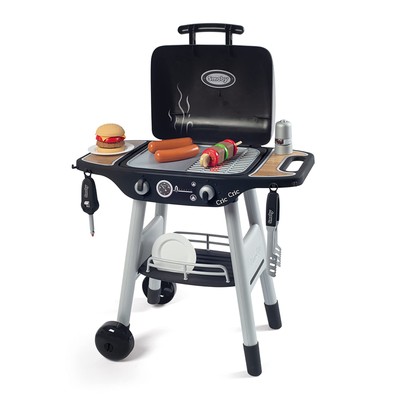 : BBQ Plancha Grill - Black, 18-Piece Accessory Playset - Realistic Cooking, ...