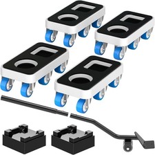 Furniture Dolly 6 Wheels Dual Groove Design Heavy Duty Slider