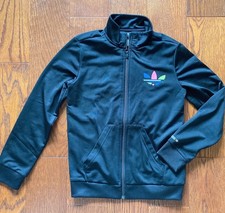 Adidas Full Zip Hoodie Black Boys Size S 9 - 10