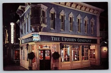 Vintage The Upjohn Company Drugstore Night View Postcard Kalamazoo MI